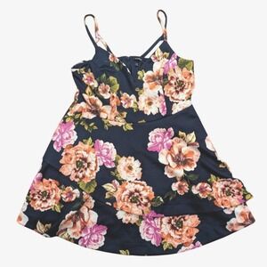 Speechless NWT Plus 20 Navy Floral Tank Dress NEW Fit n Flare